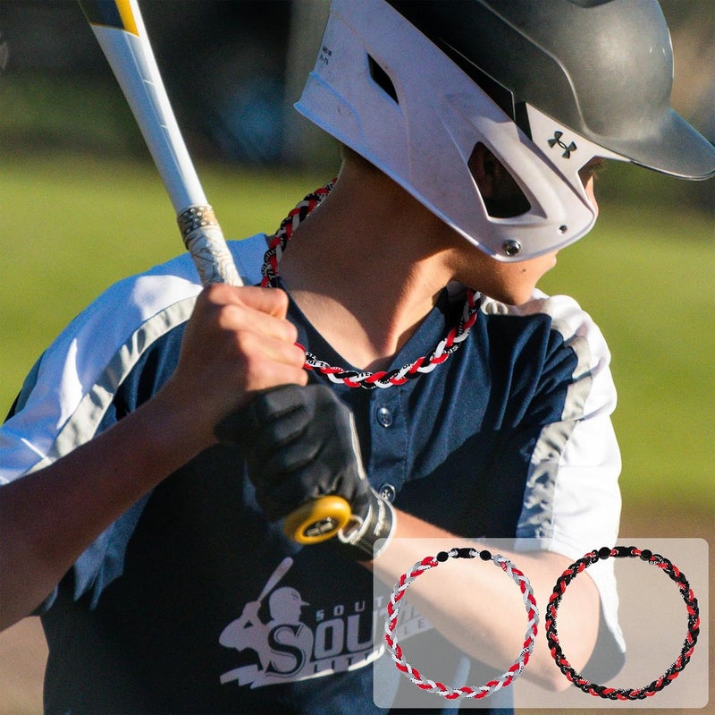 SUPBOMM 3 pcs Baseball Rope Necklaces, League Team Colors Braided Necklace, Baseball Team Gifts - Image 5